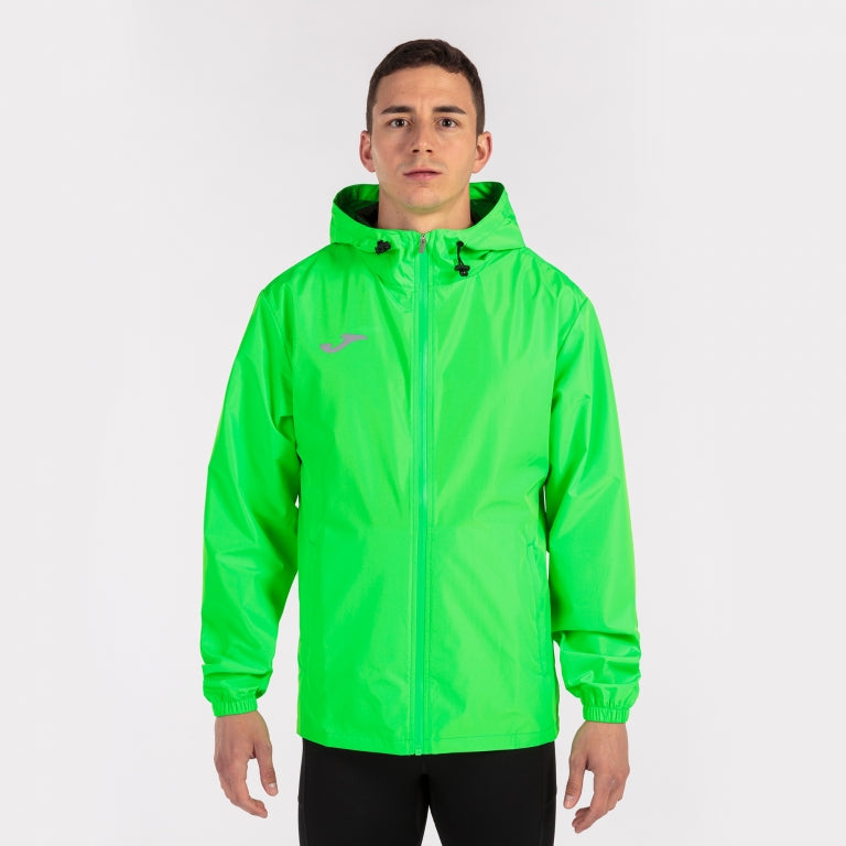 Jachetă de ploaie combi running verde fluorescent