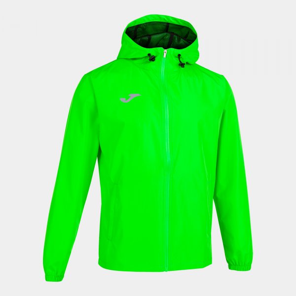 Jachetă de ploaie combi running verde fluorescent