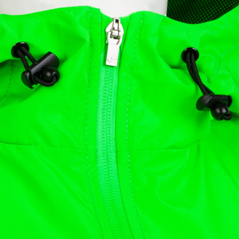Jachetă de ploaie combi running verde fluorescent