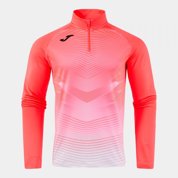 Bluză alergare bărbați ELITE XII coral fluorescent