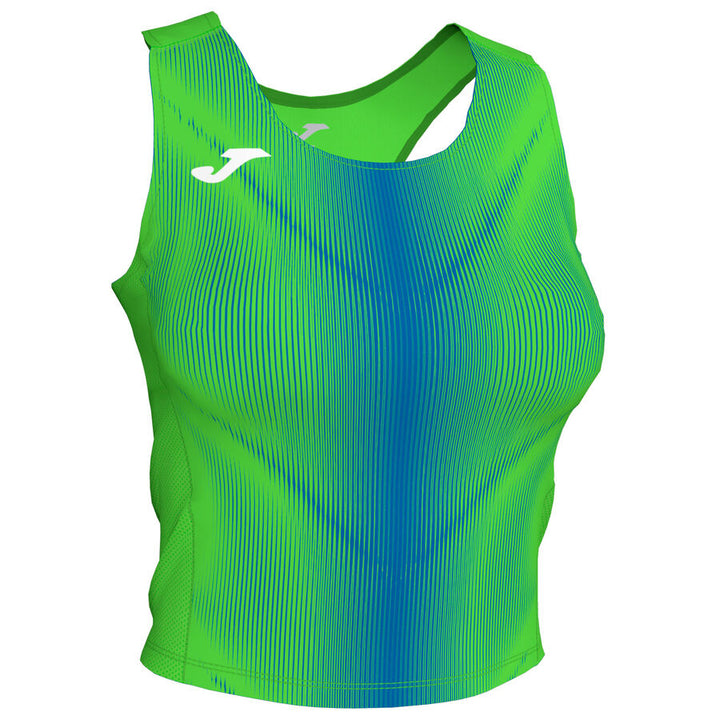 Top Damă Olimpia Verde Fluorescent - Albastru Regal