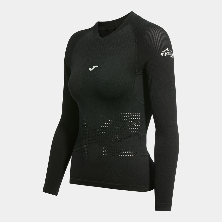 JOMA Tricou Mânecă Lungă FEMEI Trail Running - negru