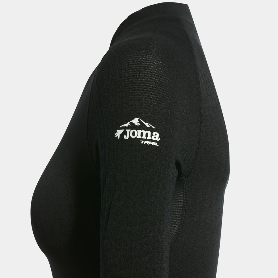 JOMA Tricou Mânecă Lungă FEMEI Trail Running - negru