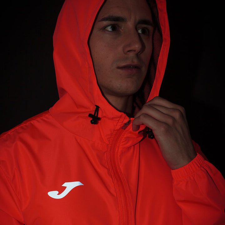 JOMA ELITE VIII Jachetă de ploaie running bărbați - coral fluorescent
