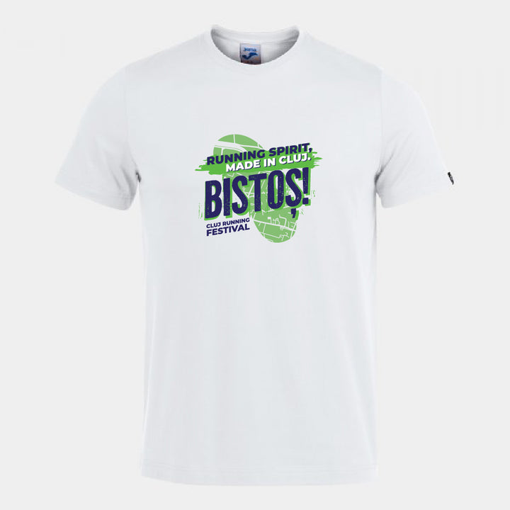 Tricou cu mânecă scurtă masculin DESERT alb personalizat BISTOȘ
