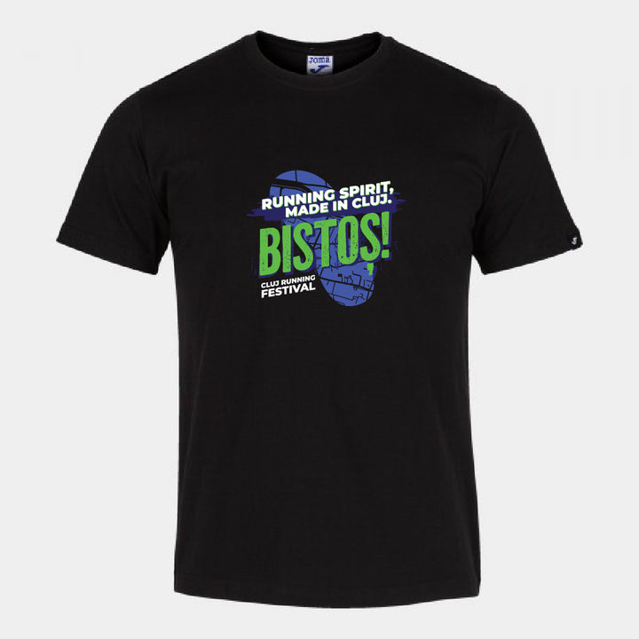 Tricou cu mânecă scurtă masculin DESERT negru personalizat BISTOȘ