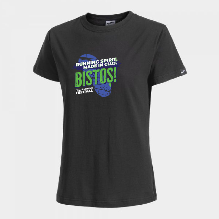 Tricou cu mânecă scurtă feminin Desert negru personalizat BISTOȘ
