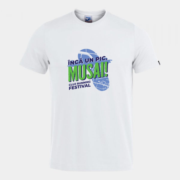 Tricou cu mânecă scurtă masculin DESERT alb personalizat MUSAI