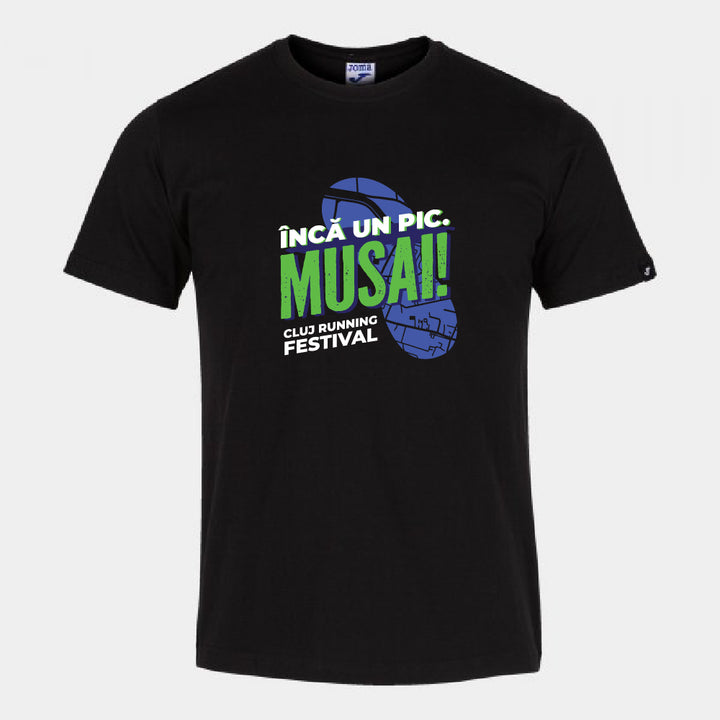 Tricou cu mânecă scurtă masculin DESERT negru personalizat MUSAI