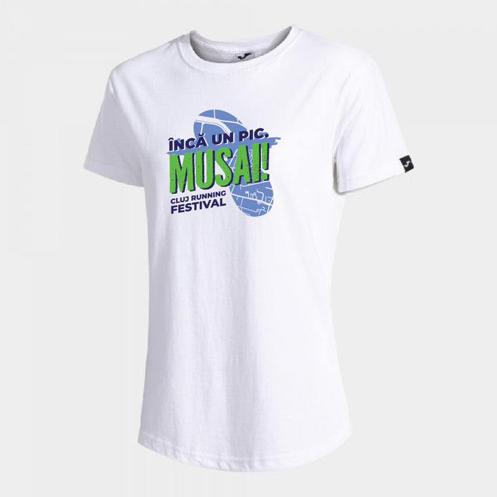 Tricou cu mânecă scurtă feminin Desert alb personalizat MUSAI